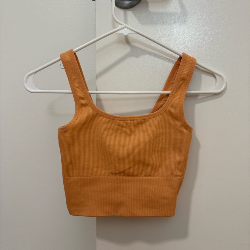 J Crew Sculptstretch Squarebeck Longline Ribbed Sports Bra